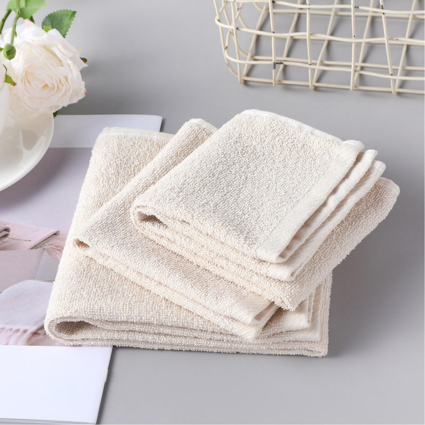 100%桑蚕丝原色毛圈毛巾 真丝柔软亲肤舒适养肤护肤吸水方巾