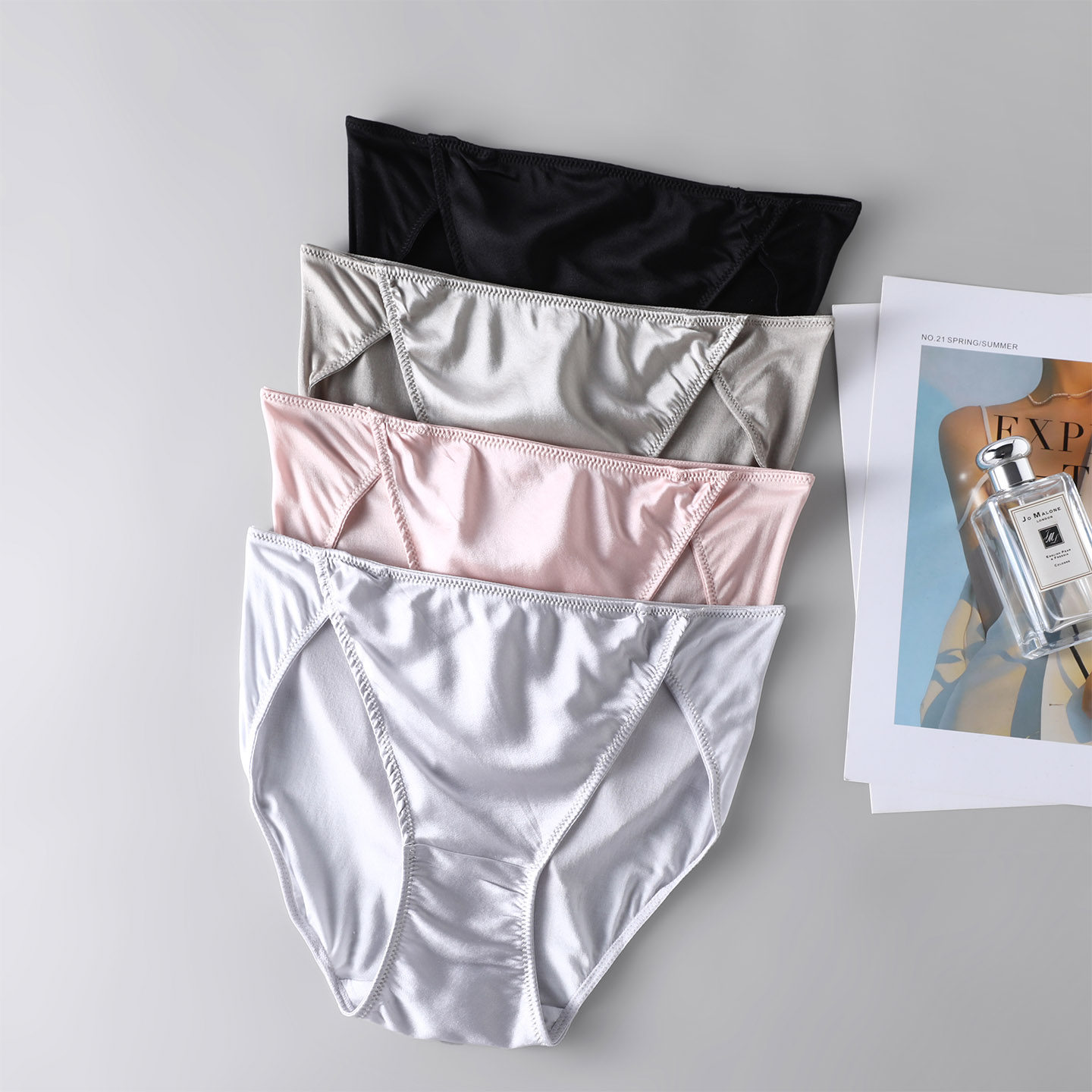 6A级100%桑蚕丝女士三角裤 高开叉舒适不卡腿真丝缎面中腰内裤,女士内衣/男士内衣/家居服,女三角裤,淘宝优惠券,粉丝福利购,淘宝优惠卷