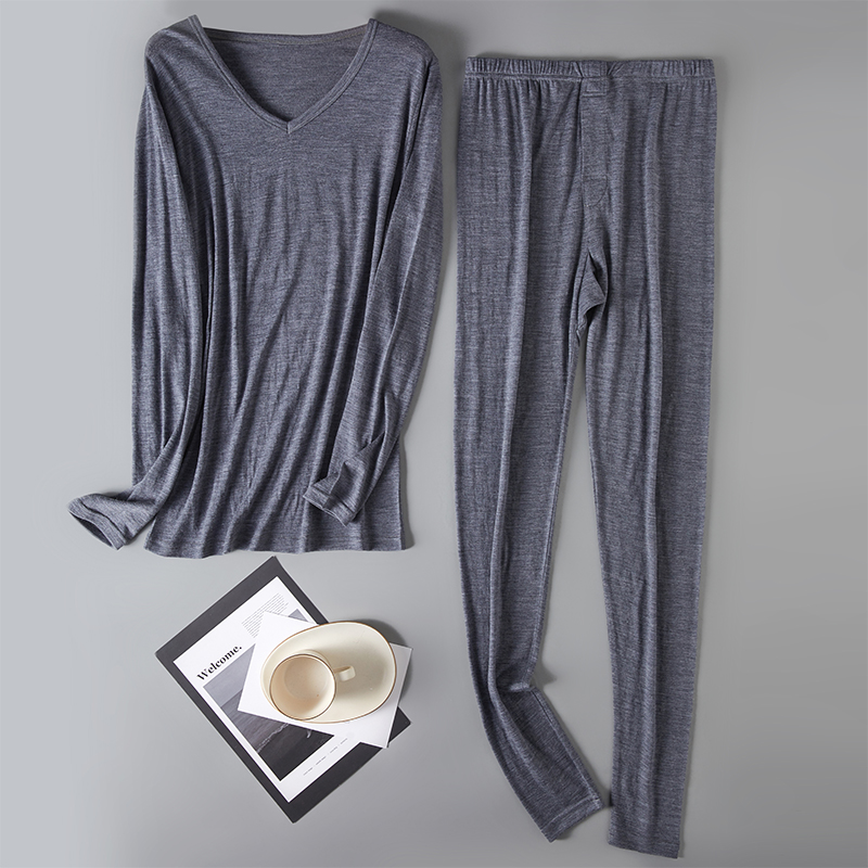 100%超细羊毛男士打底内衣套