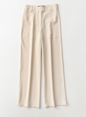 外贸原单 简约通勤垂坠天丝阔腿裤女夏季薄款高腰休闲裤