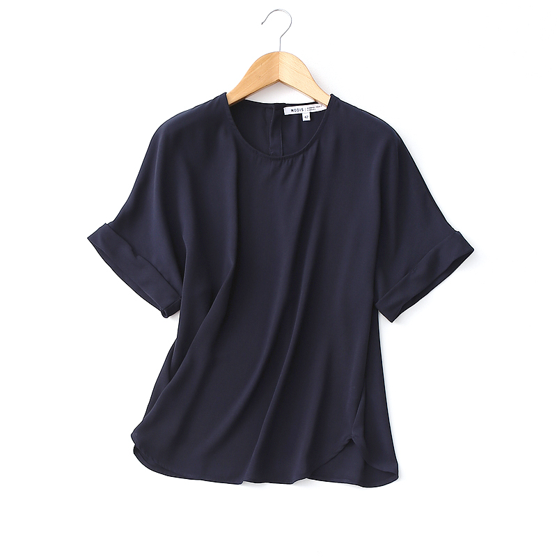 外贸原单纯色大码外贸原雪纺衫