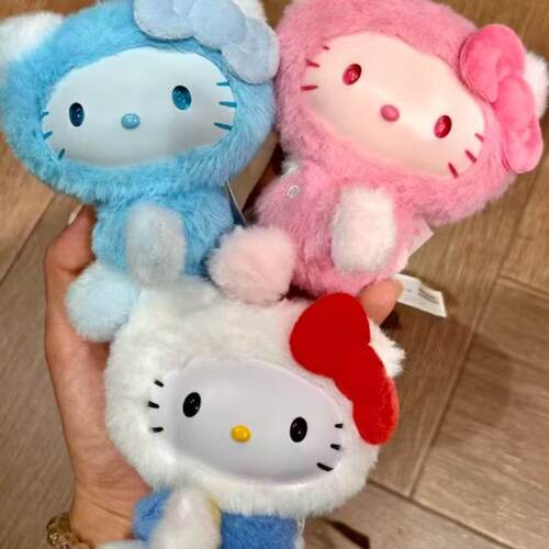 正版hello kitty色彩玩家系列糖胶毛绒mini盲盒周边挂件生日礼物