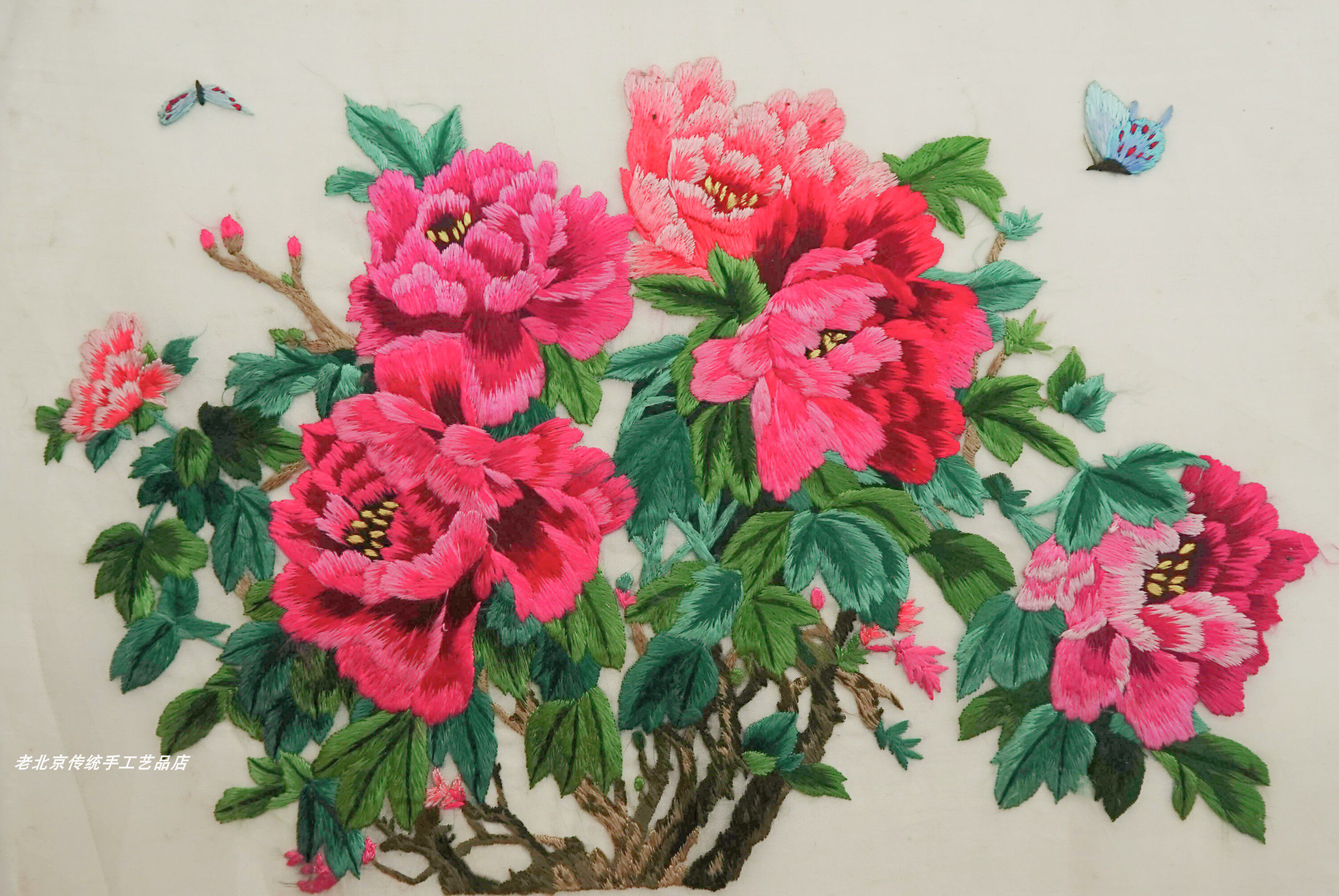 特色礼品手工绣品老绣片手工刺绣苏绣装饰画双面绣花鸟图壁画衣料