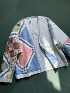patchwork jacket｜Hand Knit｜ 手工拼布 小夹棉面包服外套