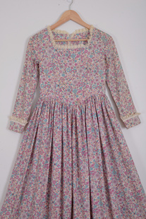dress 野田妹乡村田园浪漫碎花柄长裙 prairie county USA from
