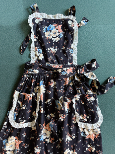 county prairie usa 森系野餐少女 田园风格 混搭围裙 dress 1970s