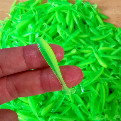 微物路亚软饵4cm0.5g光面双色T尾