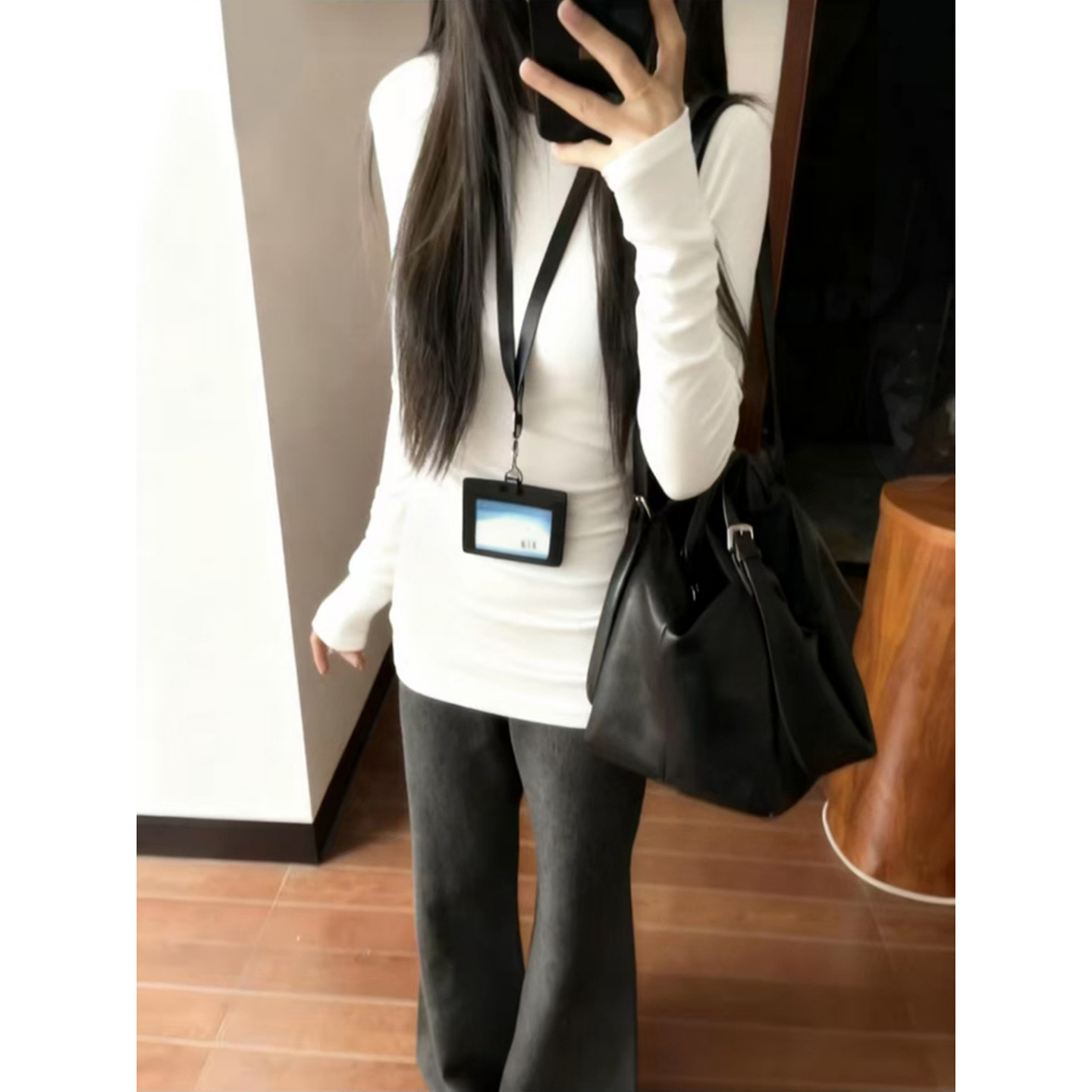 秋冬收腰显瘦遮屁股内搭打底上衣