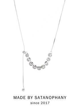 超闪水钻可调节蛇骨链甜酷女项链