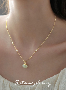 新中式和田玉钱袋福袋S925女项链