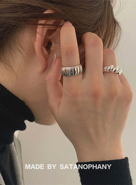 S925ins冷淡风重工高级感开口戒