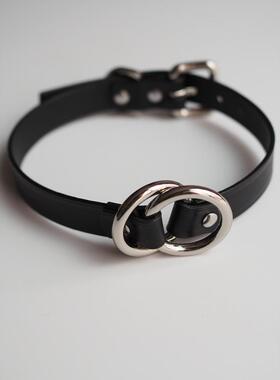 P leash可收紧项圈紧缩P链choker chain小众设计缺氧朋克饰品窒息