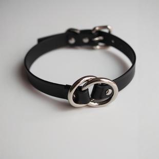 chain小众设计缺氧朋克饰品窒息 leash可收紧项圈紧缩P链choker