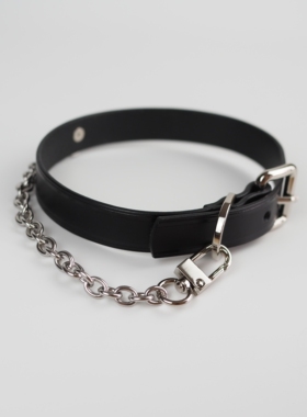 链条choker可拉扯拽项圈不锈钢链子颈圈小众配饰高级订制项链颈环