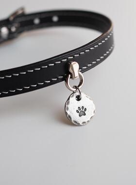 纯银饼爪印项链轻奢字母圈爱心项圈定制朋克小众可订制刻字bulvge