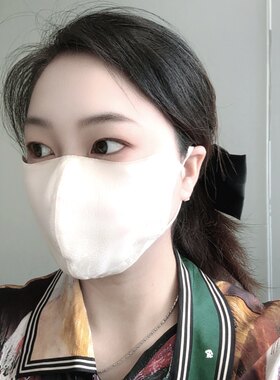 100%桑蚕丝口罩瑕疵款一个包邮3D立体保暖防晒防紫外线小版口罩