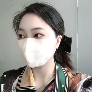 100%桑蚕丝口罩瑕疵款 包邮 3D立体保暖防晒防紫外线小版 口罩 一个