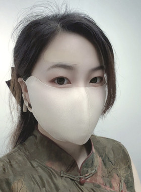 100%桑蚕丝宋锦瑕疵款双面戴口罩防晒防紫外线防寒真丝3D立体口罩