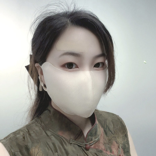 100%桑蚕丝宋锦瑕疵款双面戴口罩防晒防紫外线防寒真丝3D立体口罩