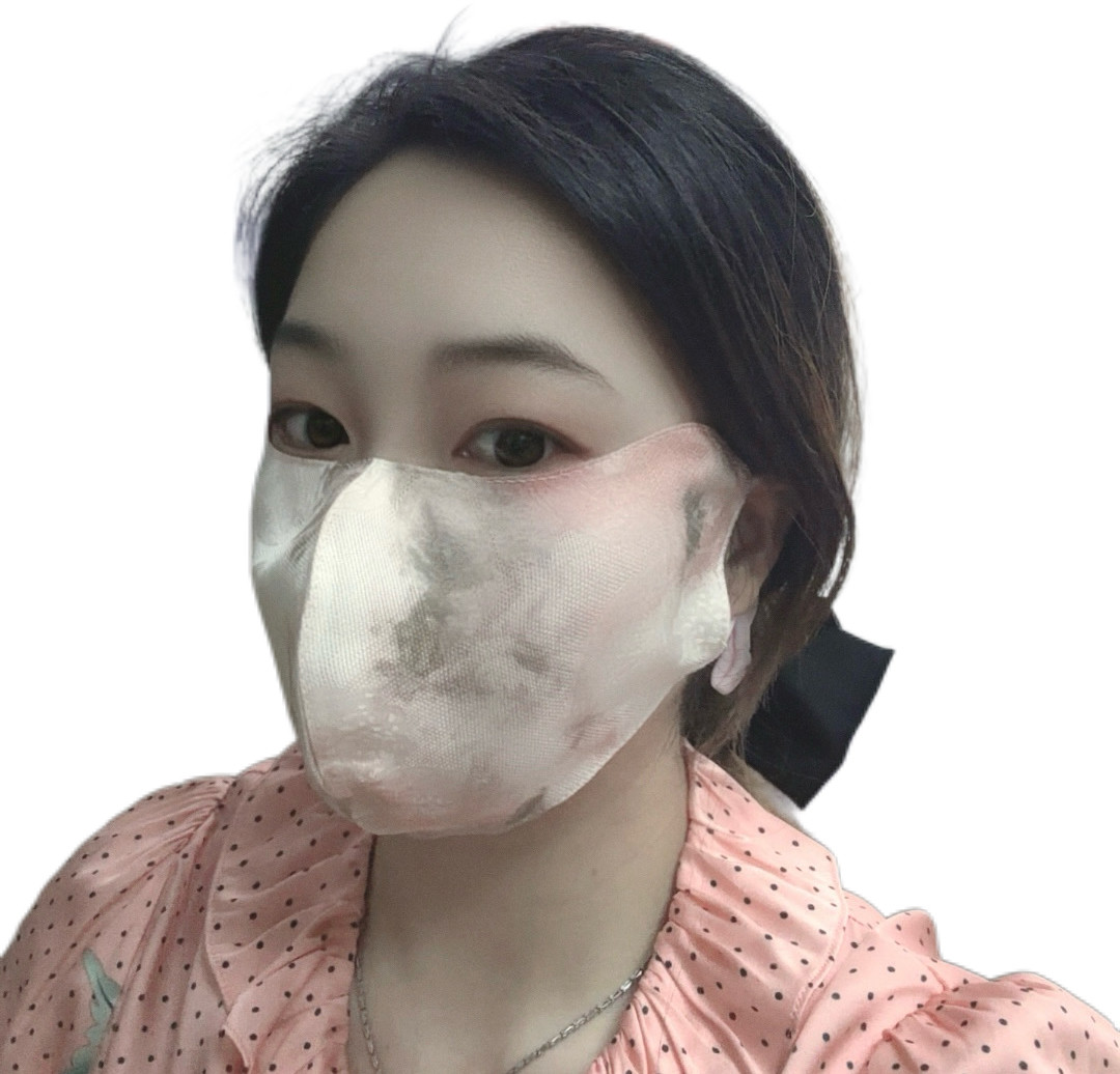 100%桑蚕丝口罩瑕疵款一面苎麻