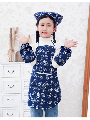 幼儿园儿童采茶服装围裙演出服