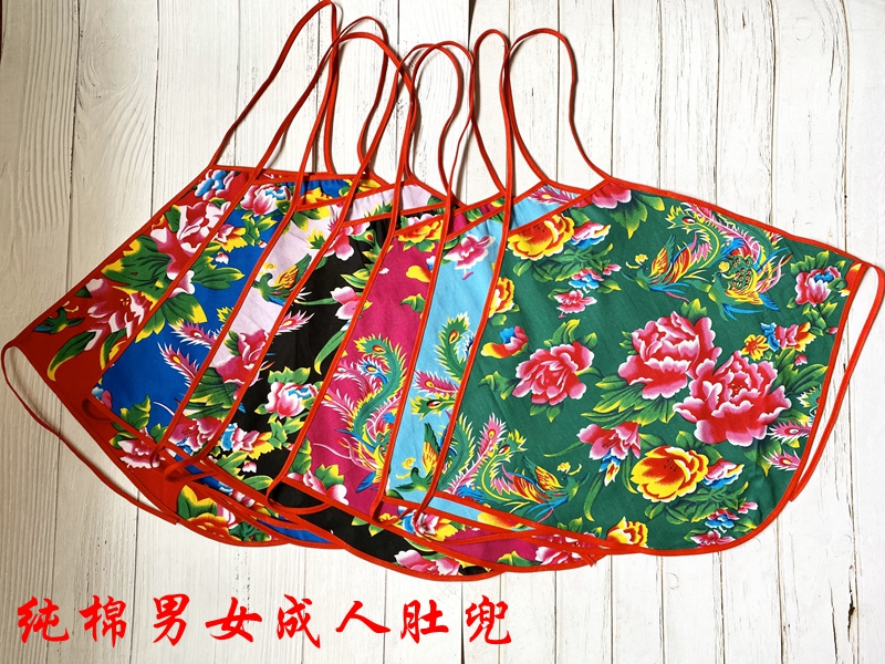 纯棉斜纹东北大花肚兜搞笑演出服