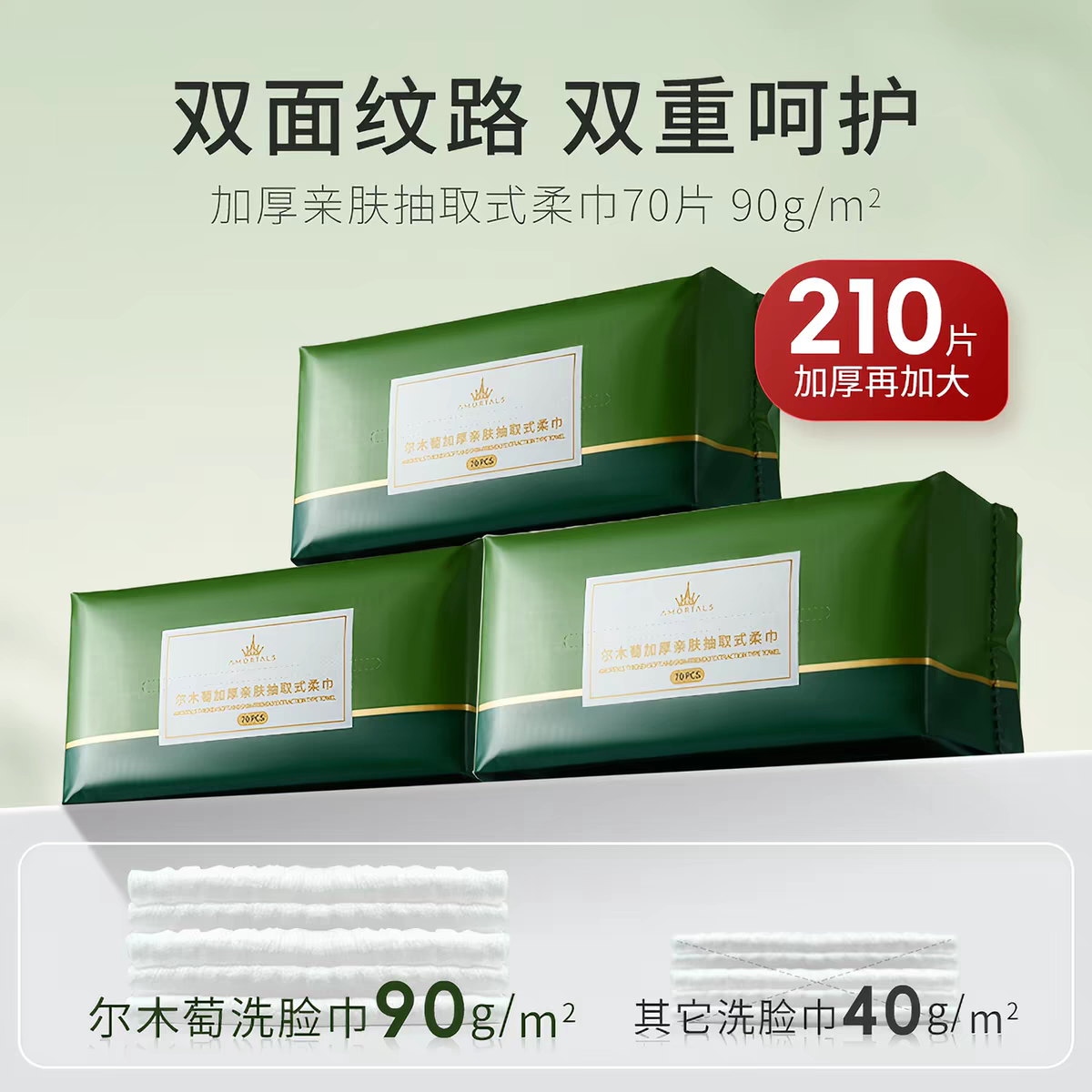 尔木萄洗脸巾加大加厚抽取式卷筒悬挂一次性洗擦脸洁面巾学生家用图片