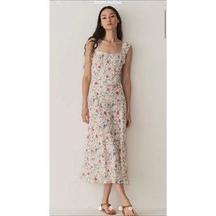 美国直邮 代购DOEN 100%有机棉 法式碎花吊带连衣裙