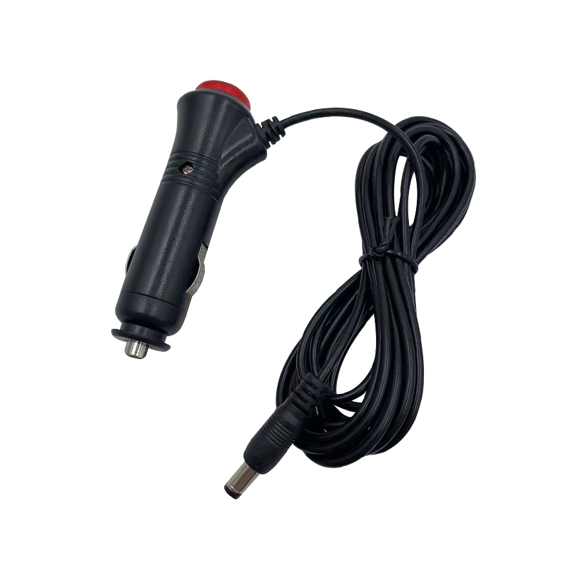 新款红色3米弹簧线dc5521点烟器