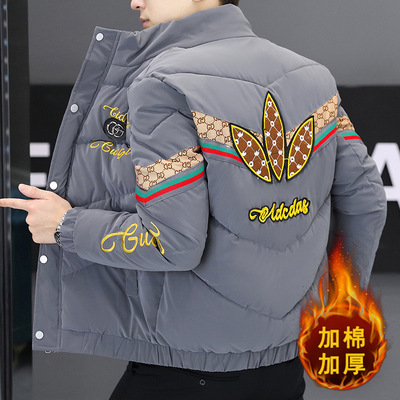 fromwrting 棉衣男冬季新款加厚保暖立领羽绒棉服男士重工潮流