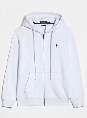 fromwrting 春秋小马连帽RL开衫纯色卫衣刺绣大码保罗男装Polo