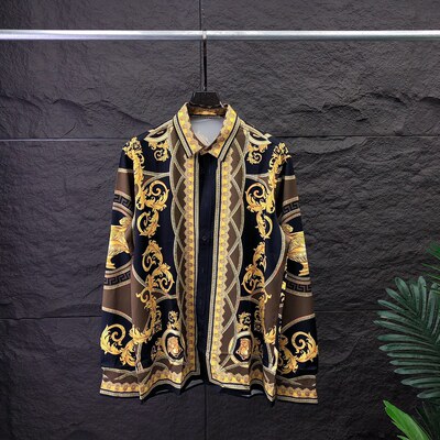 fromwrting 2024新款ver长袖衬衫欧美跨境时尚青年流行数码印花