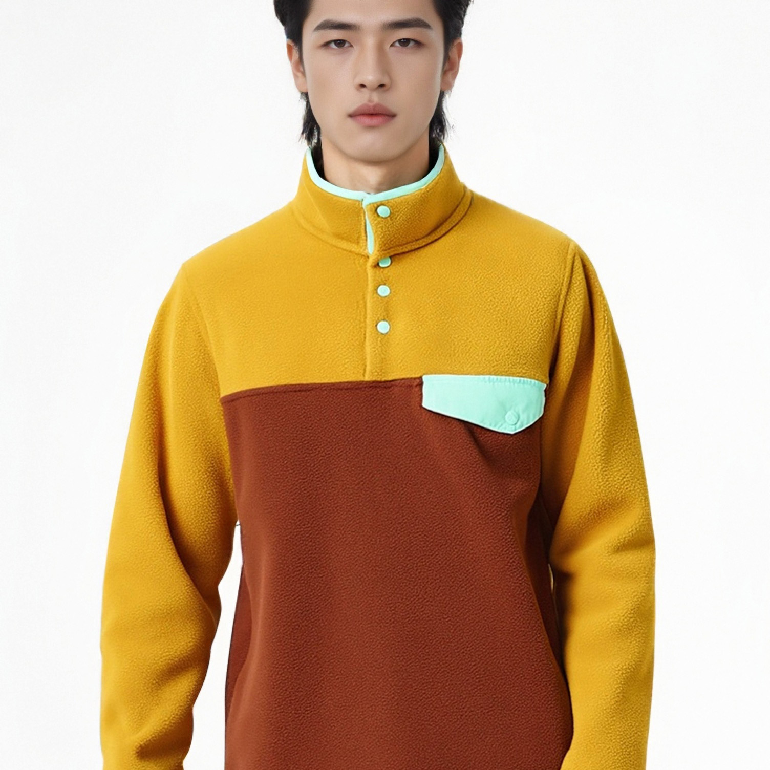 巴塔平替户外运动休闲立领抓绒衣