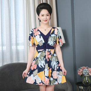 游泳衣温泉泳装 妈妈泳衣女保守中老年显瘦遮肚大码 分体中年妈妈款