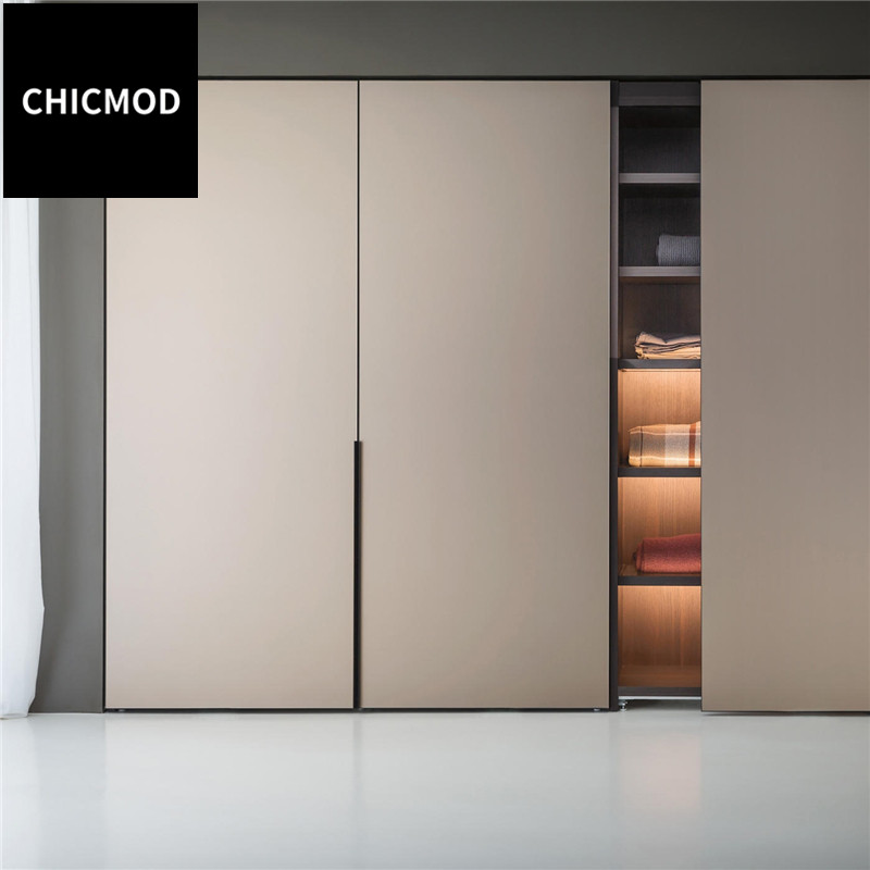 雅致摩登全屋定制卧室家具意式极简推拉移门衣柜衣帽间衣橱卡西纳