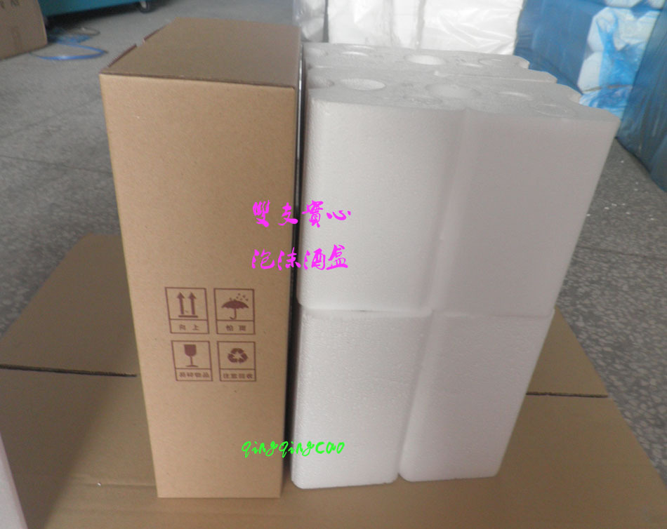 2只红酒盒子实心泡沫盒三层纸箱子750ML标准瓶装葡萄酒包装盒