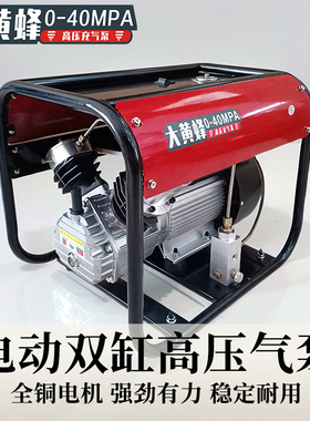 大黄蜂高压打气机40mpa双缸高压充气泵30mpa空气呼吸器压缩机电动