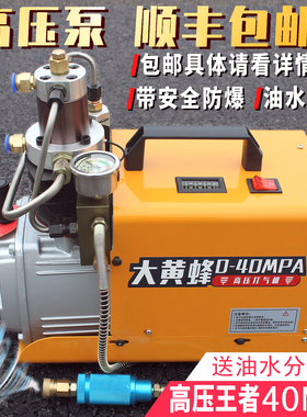 大黄蜂高压打气机30mpa高压气泵40mpa小型单缸水冷电动充气泵冲气