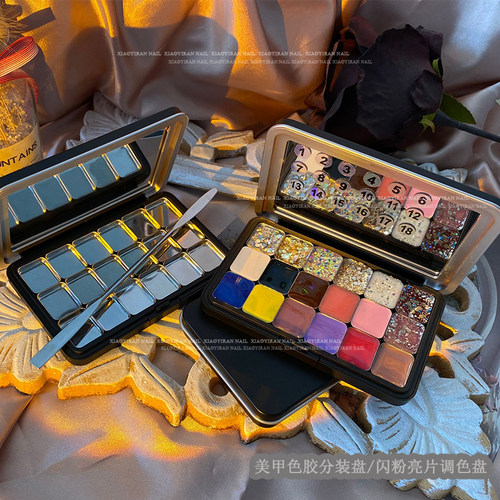 美甲色胶分装盒18格盒子