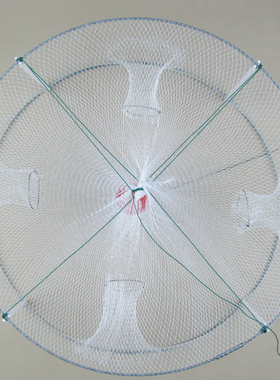 折叠虾笼圆形捕鱼笼渔网捕虾网捕虾笼捕鱼网买5个送1饵小鱼网神器