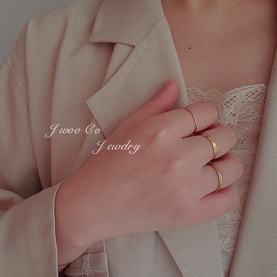 jwooco美国直邮14k女洗澡戒指