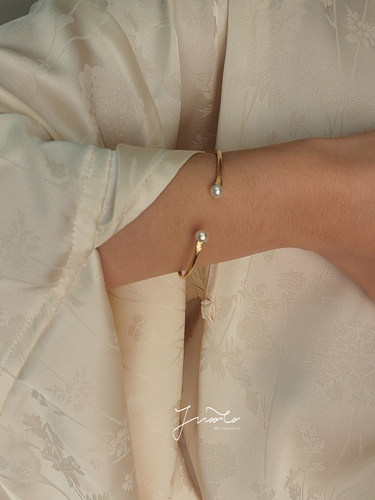 JWOO简约美国14K注金手镯可调节