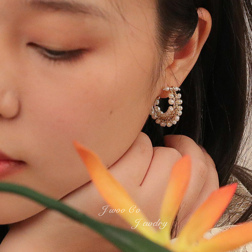 jwoo轻复古美产14K注金女真珍珠