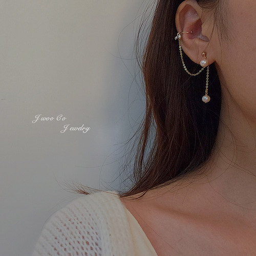 jwoo14k注金一体式天然淡水珍珠