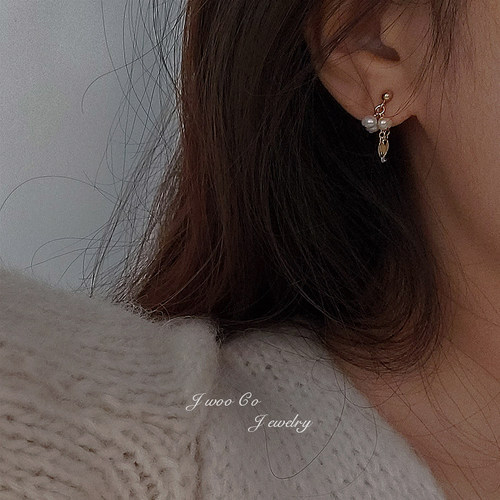 jwoo独家风14k注金天然淡水珍珠