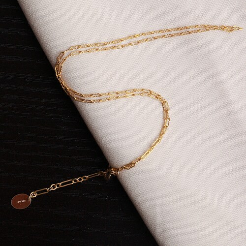 美国进口14K注金极简女百搭项链