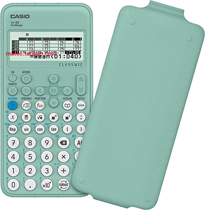 녹색 공학용 계산기의 새로운 CASIO FX-92 COLLEGE 991CW 프랑스어 버전