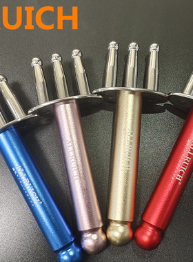 ALLRUICH多彩铝合金手柄圆头三叉轻款三叉按摩磁义全身按摩棒包邮