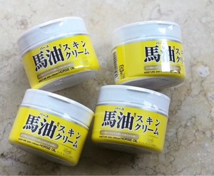 日本北海道马油面霜乳霜220g 滋润保湿抗敏万用全身可用全家共享