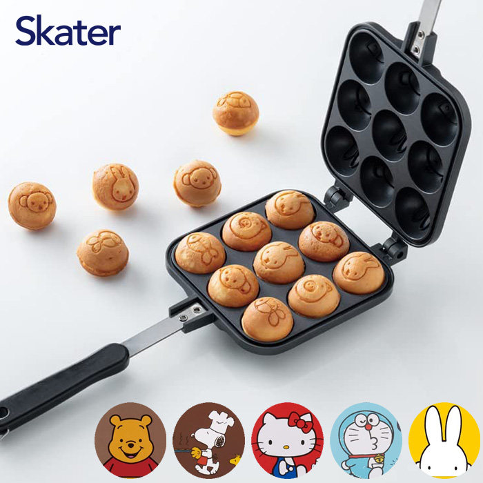 日本进口skater史努比卡通图案章鱼小丸子烧锅蛋糕鸡蛋仔模具煎锅
